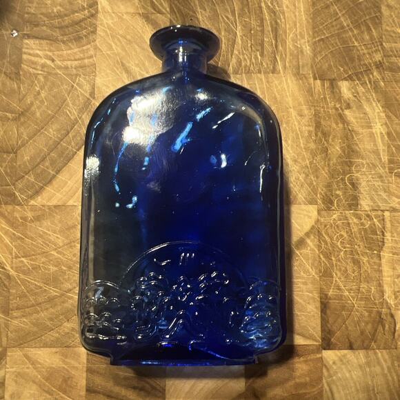 Lot of 4 vintage mini glass decanter bottles| cobalt blue| emerald | clear - Picture 10 of 10